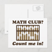 Carte Postale Count Me in the Math Club (Devant / Derrière)
