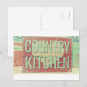 Carte Postale Country Kitchen Green Cottage (Devant / Derrière)