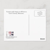 Carte Postale Country Quilt Vielle Grange (Dos)