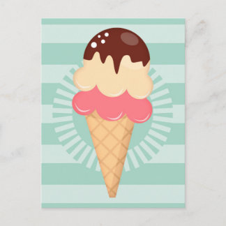 Carte Postale Coupe chocolate Vanilla Mint Green