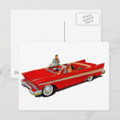 Carte Postale Coupe convertible Plymouth Belvedere 1957 (Devant / Derrière)