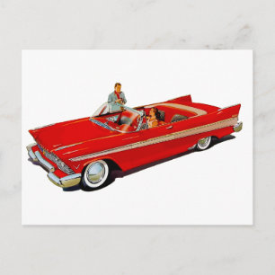 Carte Postale Coupe convertible Plymouth Belvedere 1957