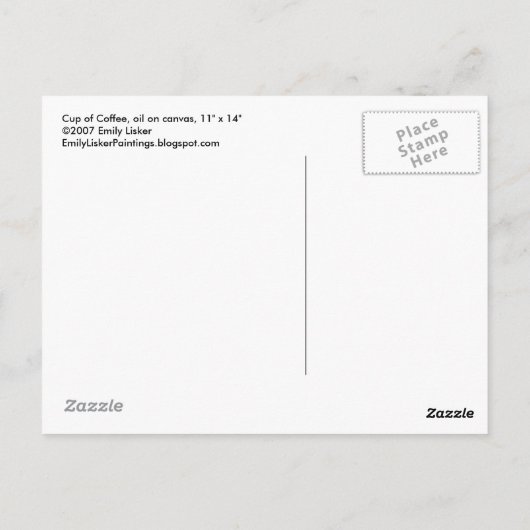 Carte Postale Coupe de café (Dos)