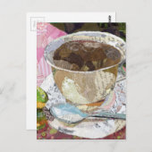 Carte Postale Coupe de café Torn Papier Peinture collage art (Devant / Derrière)