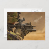 Carte Postale Coupe de coquille tirée d'un fusil M-4 (Devant / Derrière)