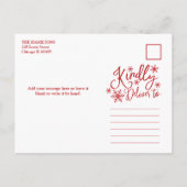 Carte Postale Coupe de Happy Holidays Snowflake Rustic 4 photos (Dos)