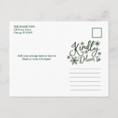 Carte Postale Coupe de Happy Holidays Snowflake Rustic 4 photos (Dos)