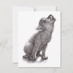 Carte Postale Coupe de loup mignon