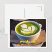 Carte Postale Coupe de Matcha Tea Photo (Devant / Derrière)