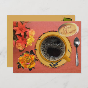 Carte Postale Coupe de Roses de cuillères à café