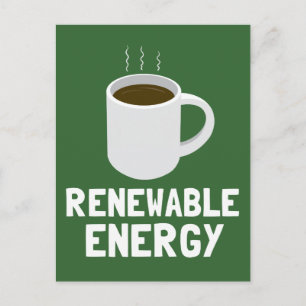 Carte Postale Coupe du café d'énergie renouvelable
