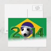 Carte Postale Coupe du monde de football 2014 (Devant / Derrière)