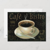 Carte Postale Coupe noire de café (Devant / Derrière)