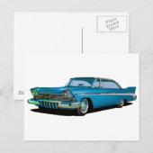 Carte Postale Coupe sportive Plymouth Belvedere 1957 (Devant / Derrière)