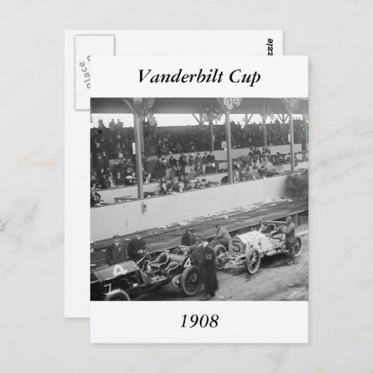 Carte Postale Coupe Vanderbilt 1908 (Devant / Derrière)