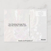 Carte Postale Couper le panier de fruits de pastèque avec fleurs (Dos)