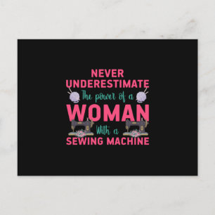 Carte Postale Couper Le Pouvoir D'Une Femme Avec Une Machine À C