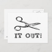 Carte Postale Couper Les Ciseaux (Devant / Derrière)