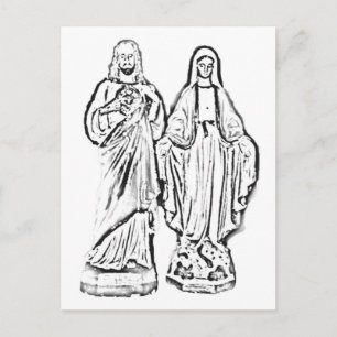 Carte Postale Coupez-moi ! Jésus et Marie