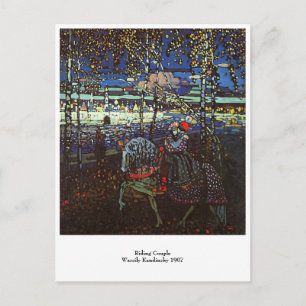 Carte Postale Couple à cheval, Wassily Kandinsky 1907