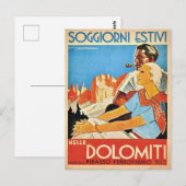 Carte Postale Couple à Dolomites Alpes, Italie (Devant / Derrière)