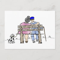 Couple âgé amoureux
