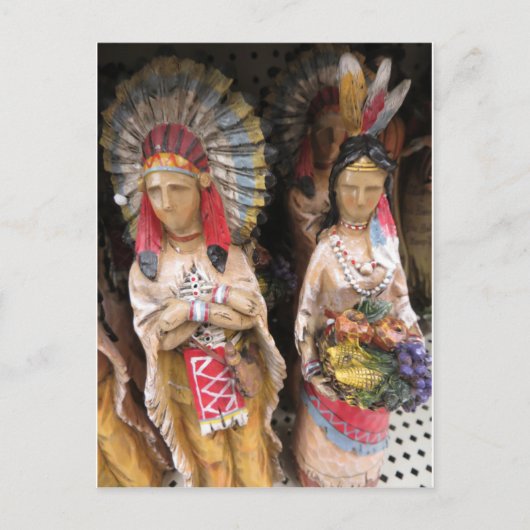 Carte Postale Couple Amérindien (Devant)