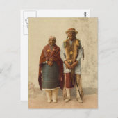 Carte Postale Couple amérindien, 1899 (Devant / Derrière)