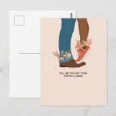 Carte Postale Couple amoureux de la Saint Valentin (Devant / Derrière)