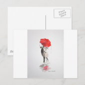 Carte Postale Couple amoureux s'embrasser (Devant / Derrière)