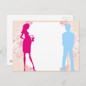 Carte Postale couple attente bébé (Devant / Derrière)