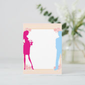 Carte Postale couple attente bébé (Debout devant)