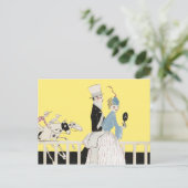 Carte Postale Couple aux Courses (Debout devant)