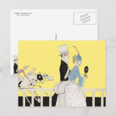 Carte Postale Couple aux Courses (Devant / Derrière)
