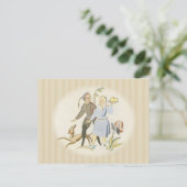 Carte Postale Couple avec chien (Debout devant)