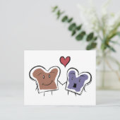 Carte Postale Couple beurre de cacahuète et gelée (Debout devant)