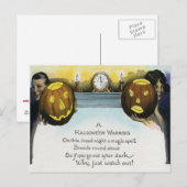 Carte Postale Couple Citrouille Jack O Lantern (Devant / Derrière)