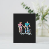 Carte Postale Couple cycliste (Debout devant)