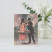 Carte Postale couple d'amour vintage (Debout devant)