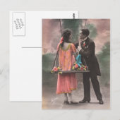 Carte Postale couple d'amour vintage (Devant / Derrière)
