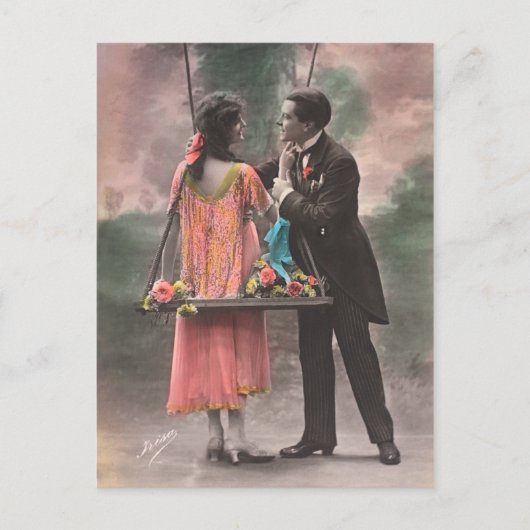 Carte Postale couple d'amour vintage (Devant)