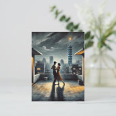 Carte Postale Couple Dancing avec Taipei 101 (Debout devant)