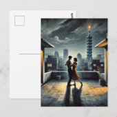 Carte Postale Couple Dancing avec Taipei 101 (Devant / Derrière)