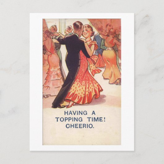 Carte Postale Couple Dancing, Cheerio ! Inspiré Vintage 1936 (Devant)