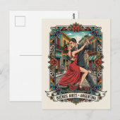 Carte Postale Couple dancing the tango in Argentina (Devant / Derrière)