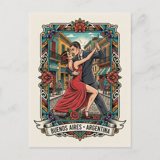 Carte Postale Couple dancing the tango in Argentina (Devant)