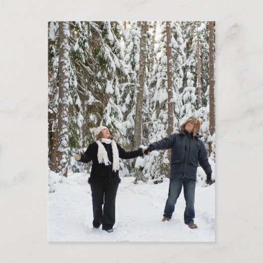 Carte Postale Couple dans la forêt (Devant)