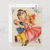 Carte Postale Couple dansant (Devant / Derrière)