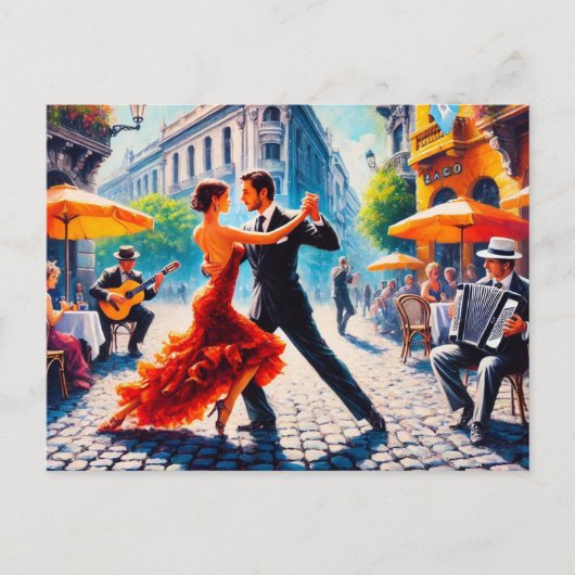 Carte Postale Couple dansant dans le tango en Argentine (Devant)
