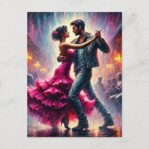 Carte Postale Couple dansant dans une boîte de nuit